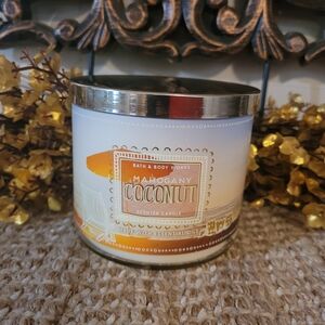 Bath & Body Works White and Silver Candle Holder with Modern Accents